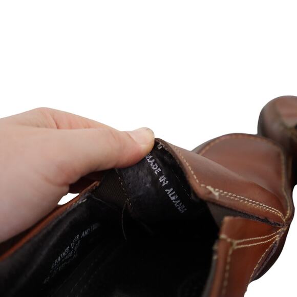 Venturini Mens Slip On Zeland Loafer Size 9.5 Brown Leather Comfort Dress Square - Picture 9 of 10